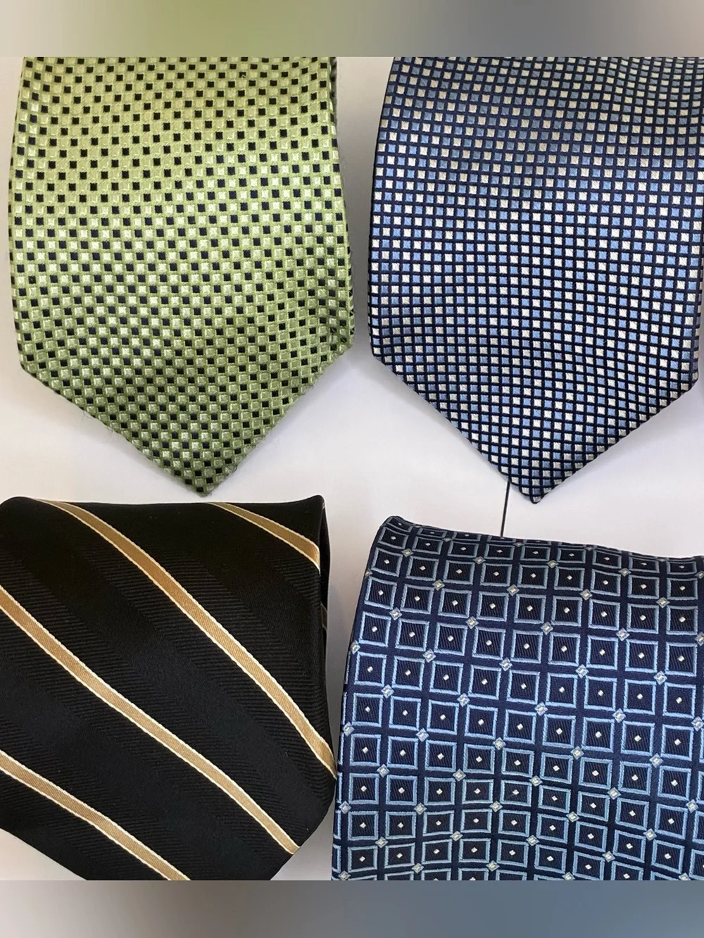 6-IZOD 100% SILK MENS NECKTIE LOT 58”-60” (3.25-3.50) Geometric/Stripe